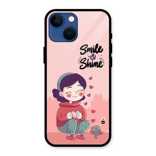 Smile And Shine Glass Back Case for iPhone 13 Mini