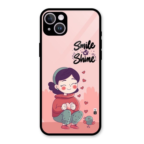 Smile And Shine Glass Back Case for iPhone 14 Plus