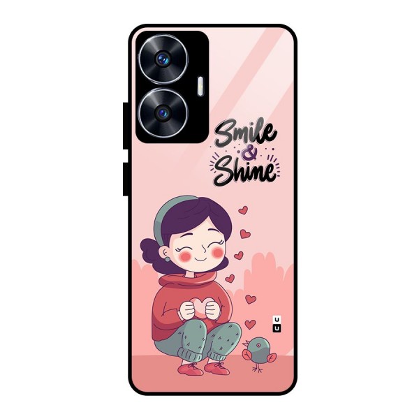 Smile And Shine Glass Back Case for realme C55