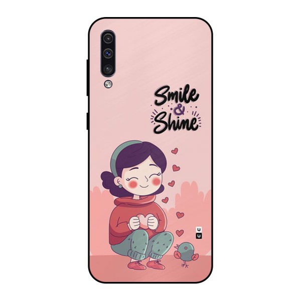 Smile And Shine Metal Back Case for Galaxy A50s