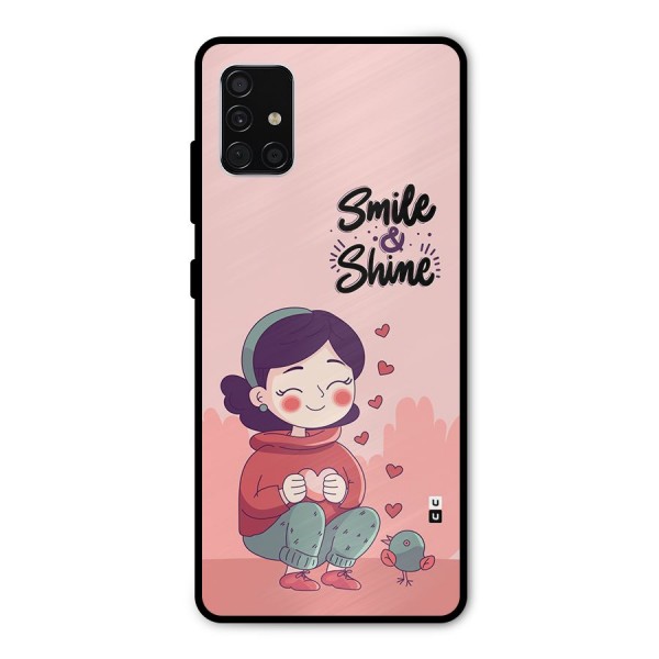 Smile And Shine Metal Back Case for Galaxy A51