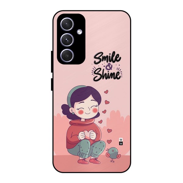 Smile And Shine Metal Back Case for Galaxy A54