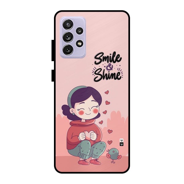 Smile And Shine Metal Back Case for Galaxy A72