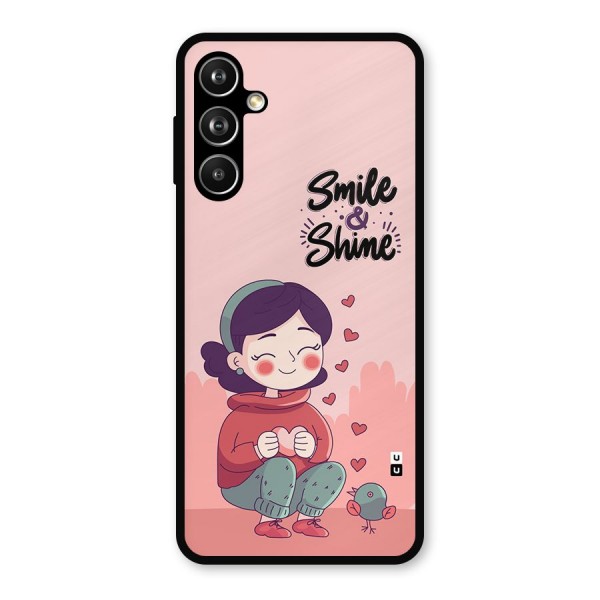 Smile And Shine Metal Back Case for Galaxy F54