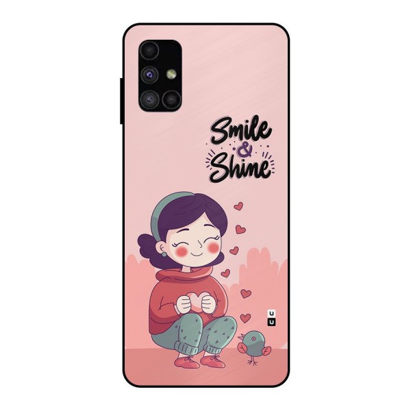 Smile And Shine Metal Back Case for Galaxy M51