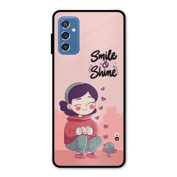 Smile And Shine Metal Back Case for Galaxy M52 5G