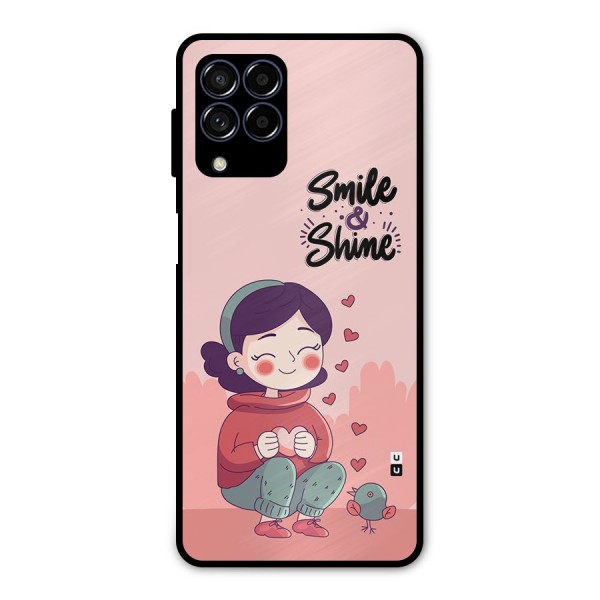 Smile And Shine Metal Back Case for Galaxy M53 5G