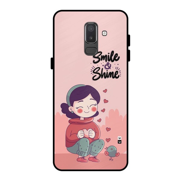 Smile And Shine Metal Back Case for Galaxy On8 (2018)