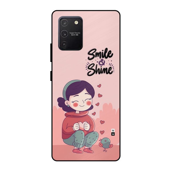 Smile And Shine Metal Back Case for Galaxy S10 Lite