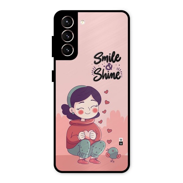 Smile And Shine Metal Back Case for Galaxy S21 5G