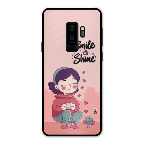 Smile And Shine Metal Back Case for Galaxy S9 Plus