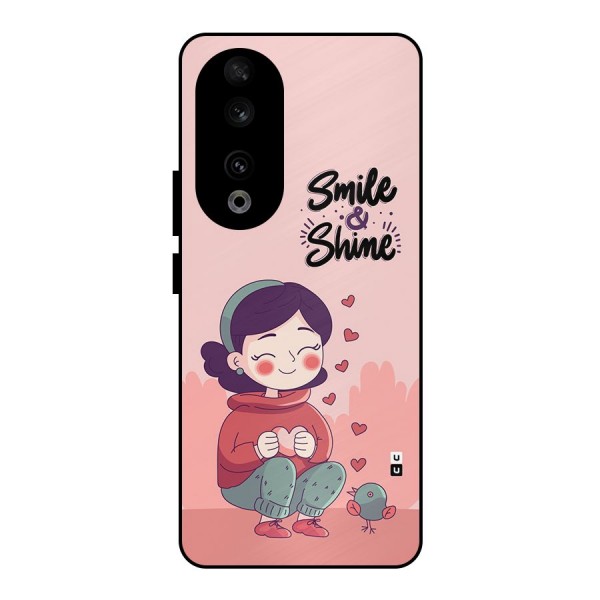 Smile And Shine Metal Back Case for Honor 90