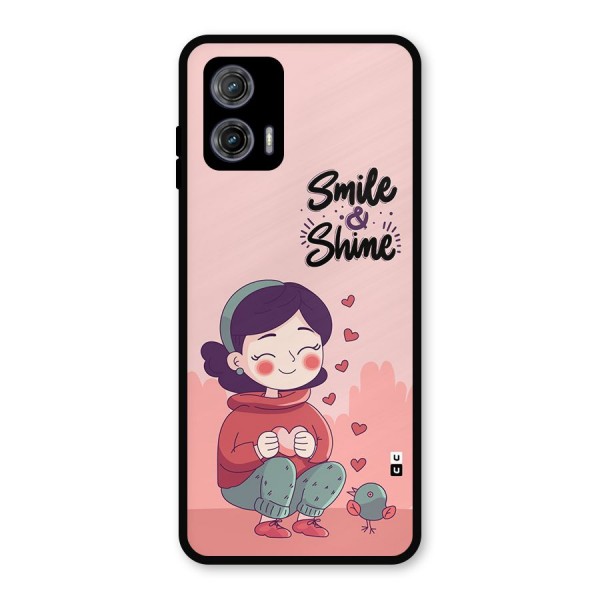 Smile And Shine Metal Back Case for Moto G73