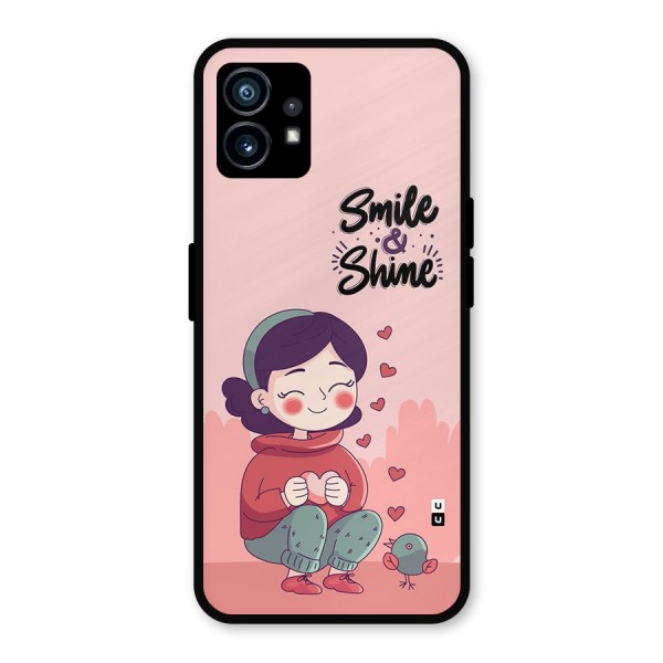 Smile And Shine Metal Back Case for Nothing Phone 1