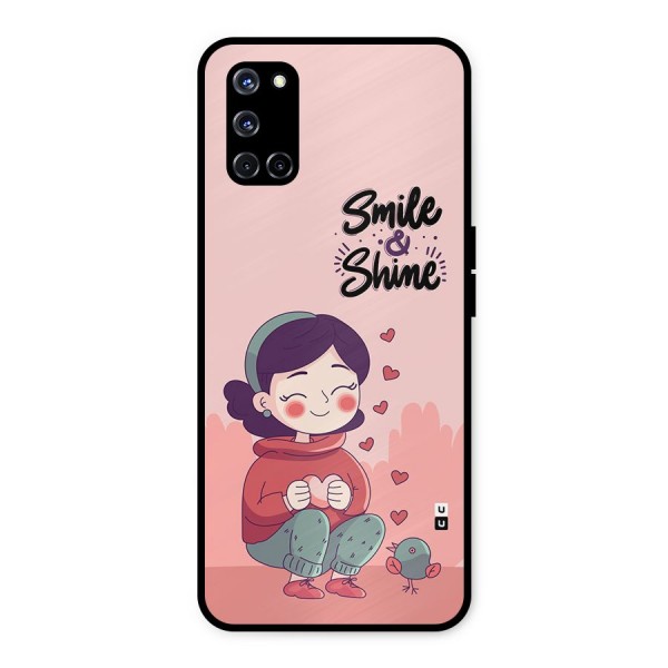 Smile And Shine Metal Back Case for Oppo A52