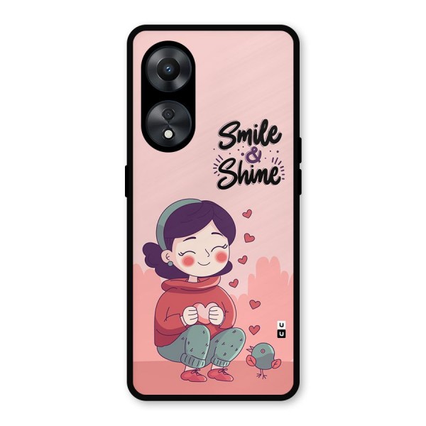 Smile And Shine Metal Back Case for Oppo A78