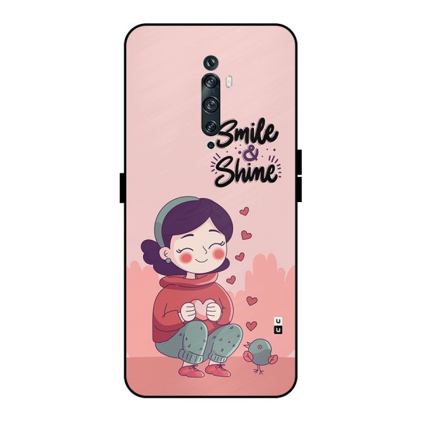 Smile And Shine Metal Back Case for Oppo Reno2 F