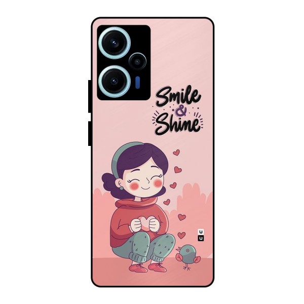 Smile And Shine Metal Back Case for Poco F5