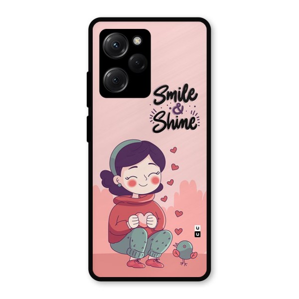 Smile And Shine Metal Back Case for Poco X5 Pro