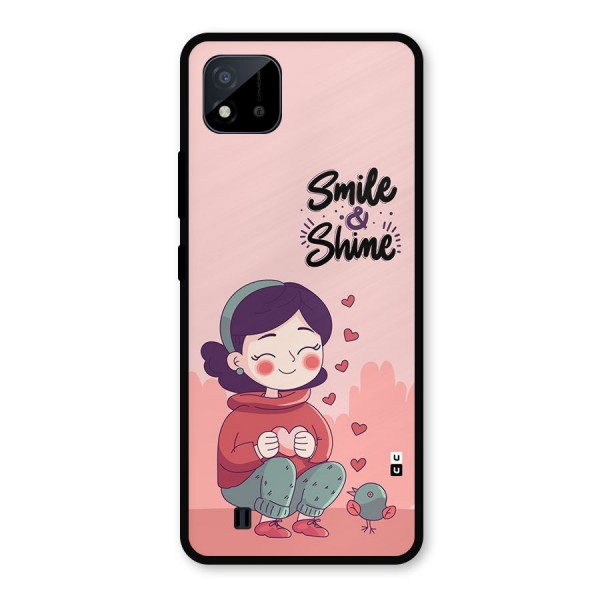 Smile And Shine Metal Back Case for Realme C11 2021