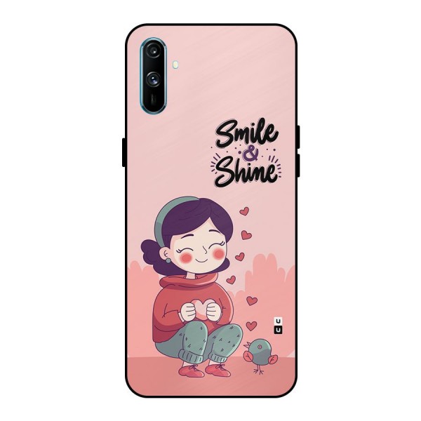 Smile And Shine Metal Back Case for Realme C3