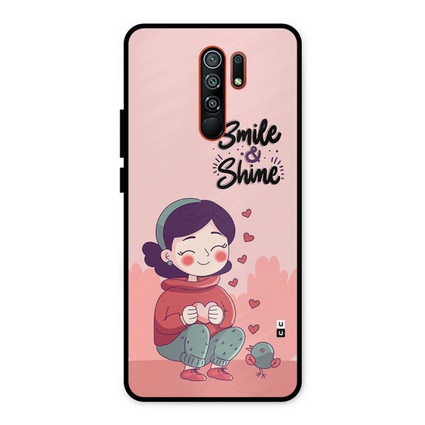 Smile And Shine Metal Back Case for Redmi 9 Prime