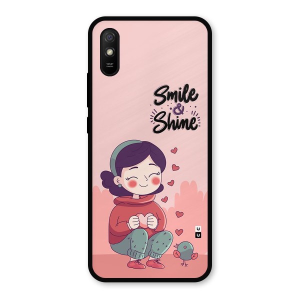 Smile And Shine Metal Back Case for Redmi 9i