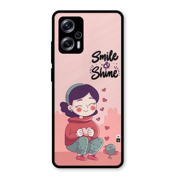 Smile And Shine Metal Back Case for Redmi K50i