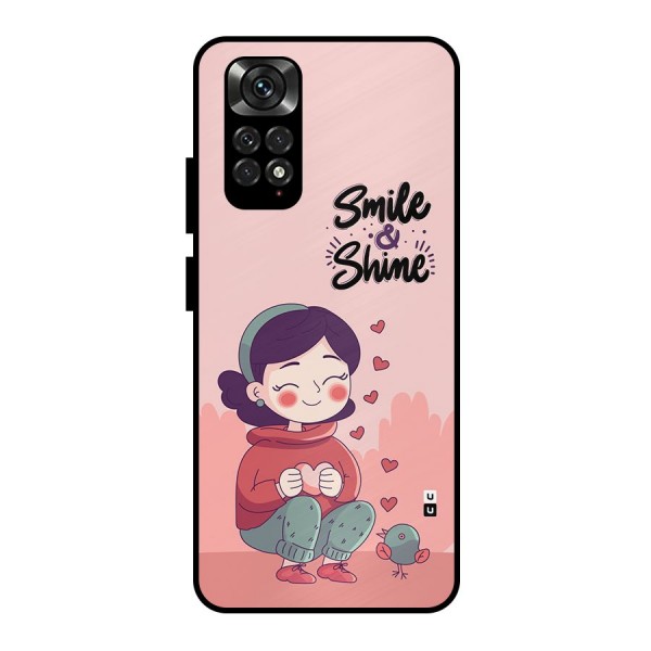 Smile And Shine Metal Back Case for Redmi Note 11 Pro