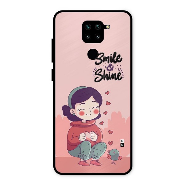 Smile And Shine Metal Back Case for Redmi Note 9