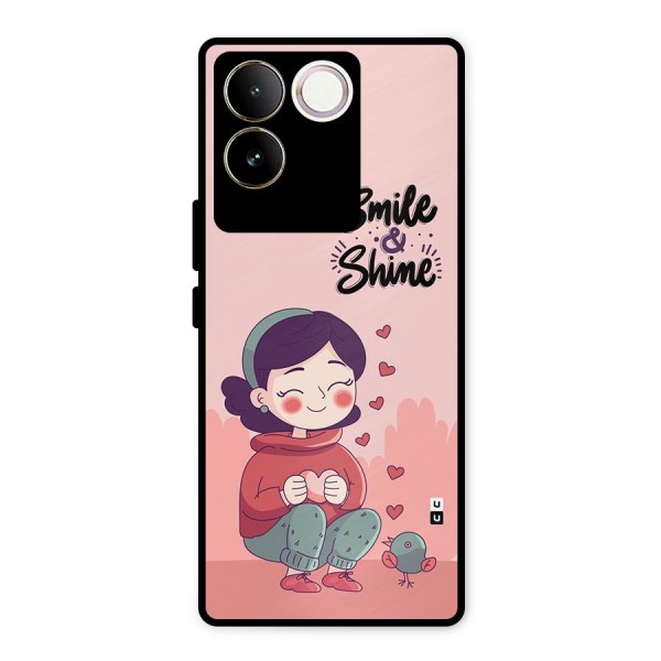 Smile And Shine Metal Back Case for Vivo T2 Pro