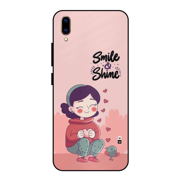 Smile And Shine Metal Back Case for Vivo V11 Pro