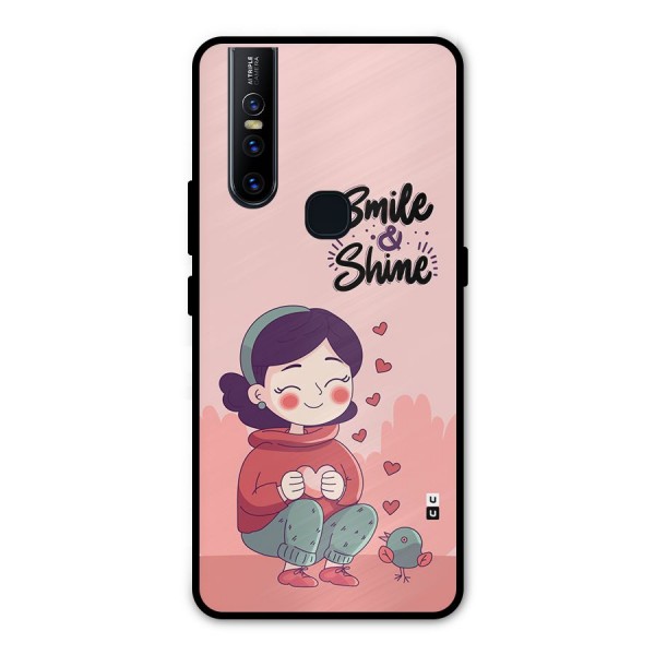 Smile And Shine Metal Back Case for Vivo V15