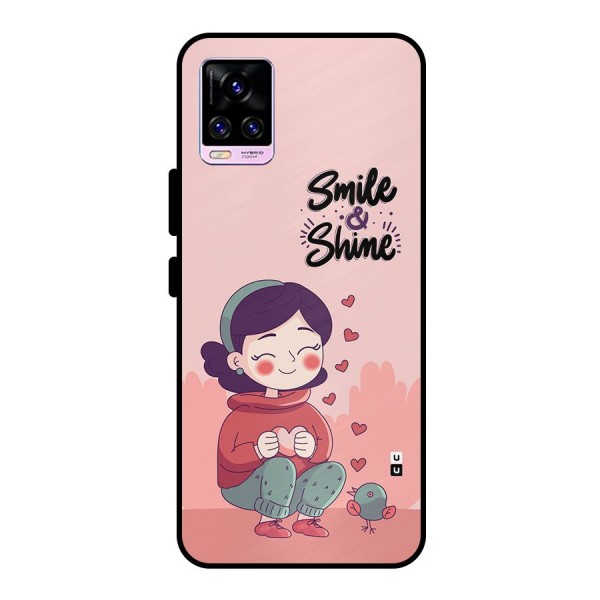 Smile And Shine Metal Back Case for Vivo V20 Pro