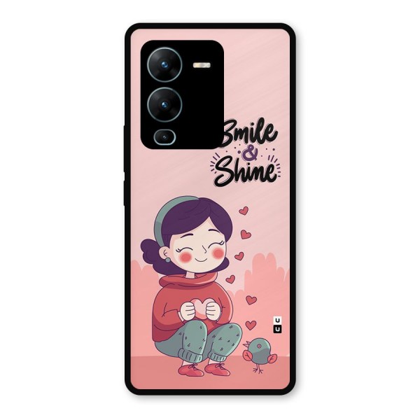 Smile And Shine Metal Back Case for Vivo V25 Pro