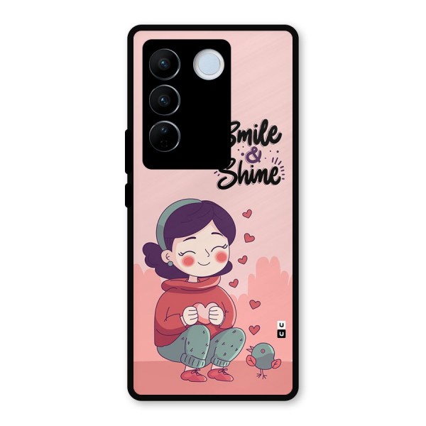 Smile And Shine Metal Back Case for Vivo V27 Pro