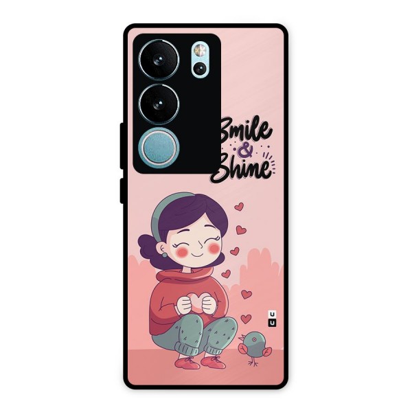 Smile And Shine Metal Back Case for Vivo V29 Pro