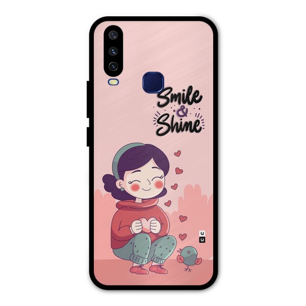 Smile And Shine Metal Back Case for Vivo Y12