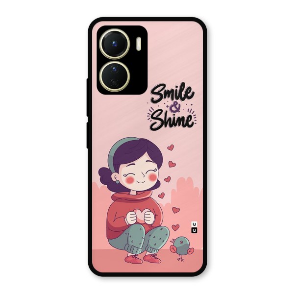 Smile And Shine Metal Back Case for Vivo Y16