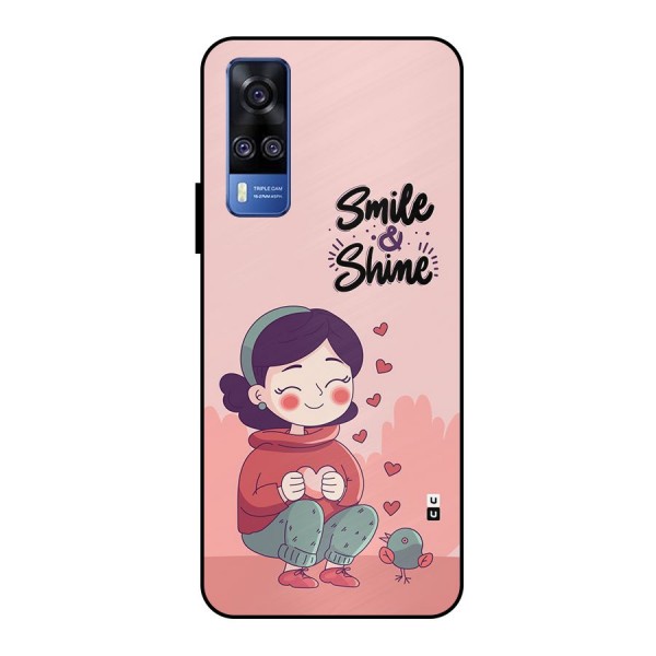 Smile And Shine Metal Back Case for Vivo Y51