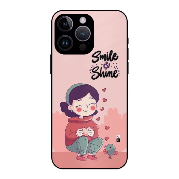 Smile And Shine Metal Back Case for iPhone 14 Pro Max