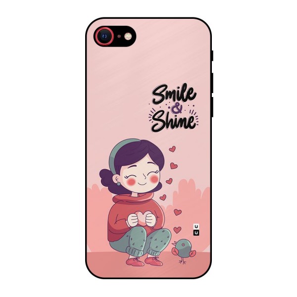 Smile And Shine Metal Back Case for iPhone 8