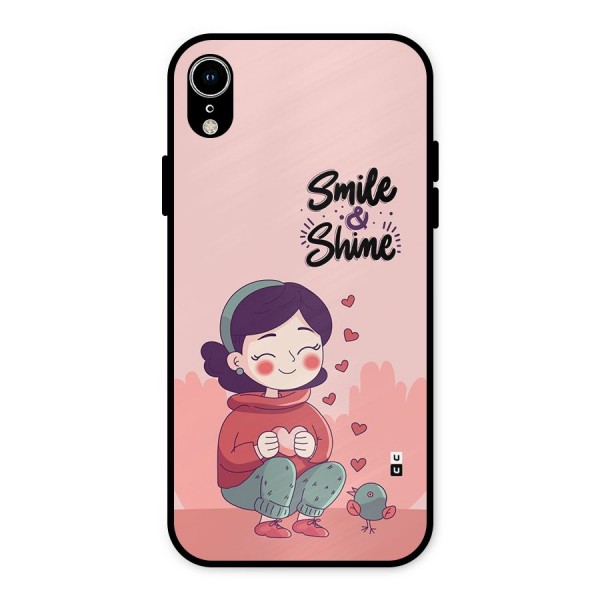 Smile And Shine Metal Back Case for iPhone XR