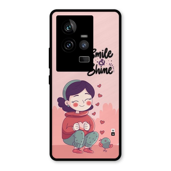 Smile And Shine Metal Back Case for iQOO 11 5G