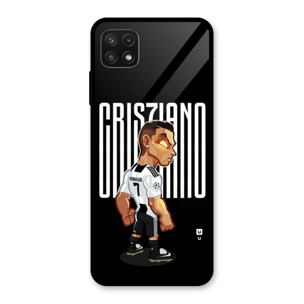 Soccer Star Glass Back Case for Galaxy A22 5G