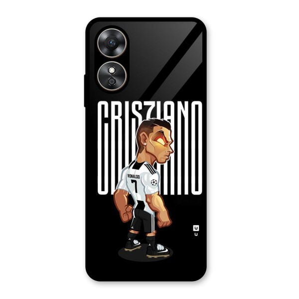 Soccer Star Glass Back Case for Oppo A17