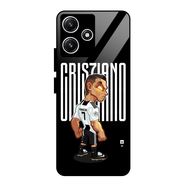 Soccer Star Glass Back Case for Poco M6 Pro