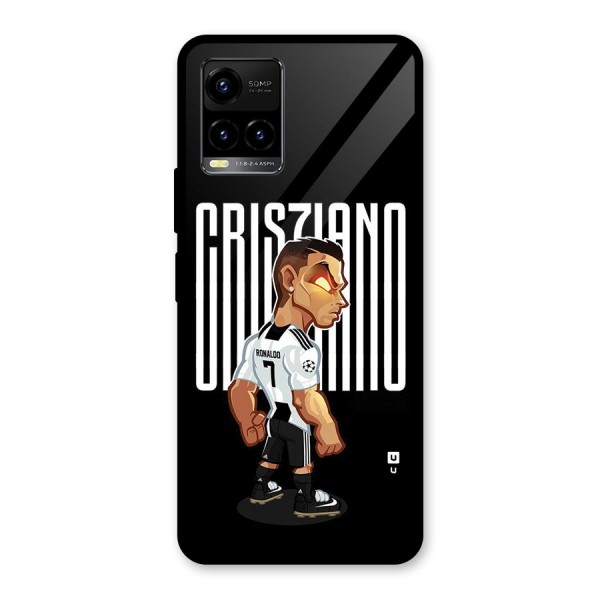 Soccer Star Glass Back Case for Vivo Y21A