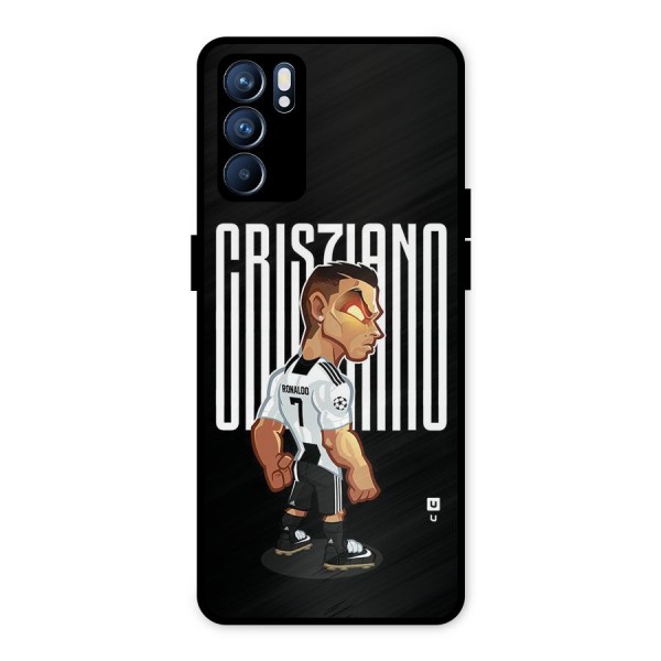 Soccer Star Metal Back Case for Oppo Reno6 5G