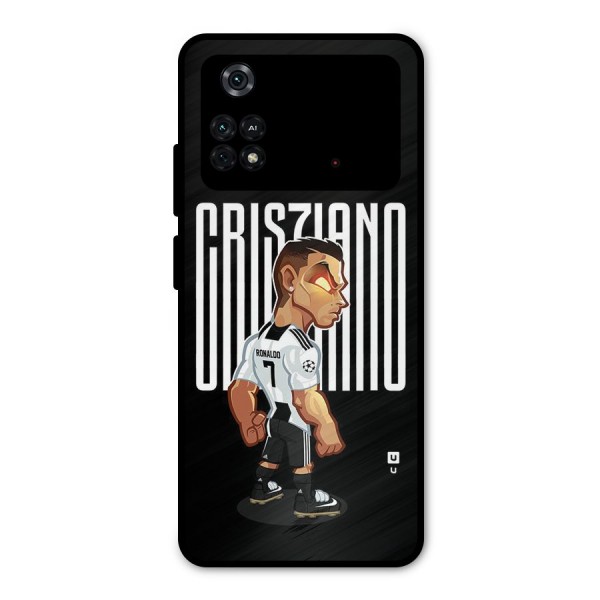 Soccer Star Metal Back Case for Poco M4 Pro 4G